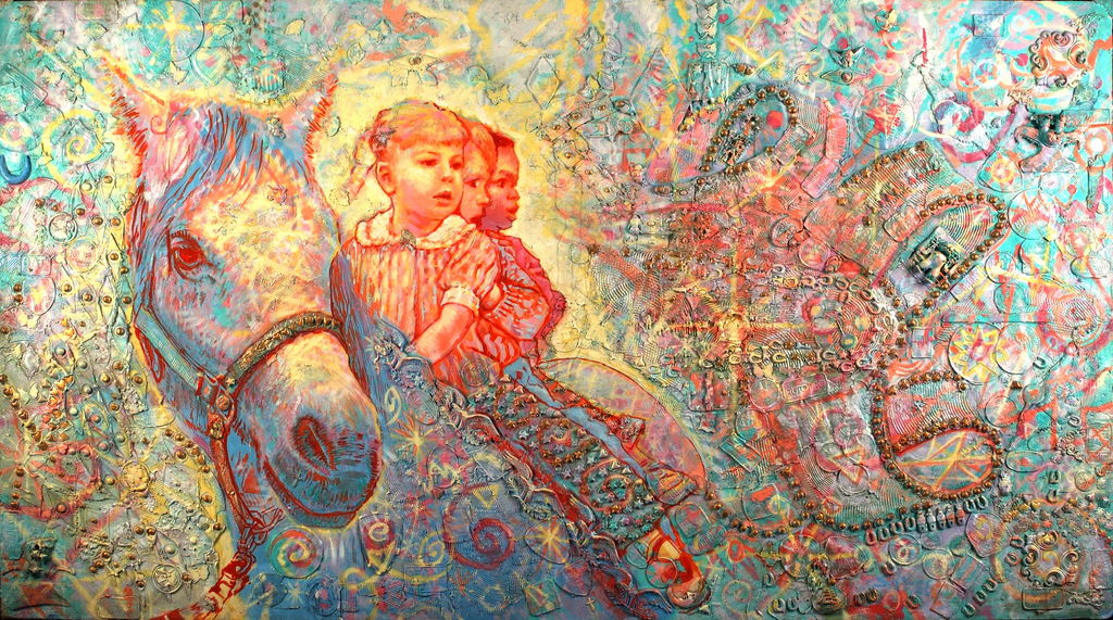 Dimensional Acrylic and Lacquer on Board, 9ft x 5ft - 1984